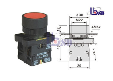 LAY5（XB2）-EA45 red color spring return flat button push button swithes